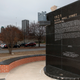 In this Dec. 15, 2016 file photo, a memorial to Tulsa’s Black Wall Street sits outside the Greenwood Cultural Center on the outskirts of downtown Tulsa, Okla.